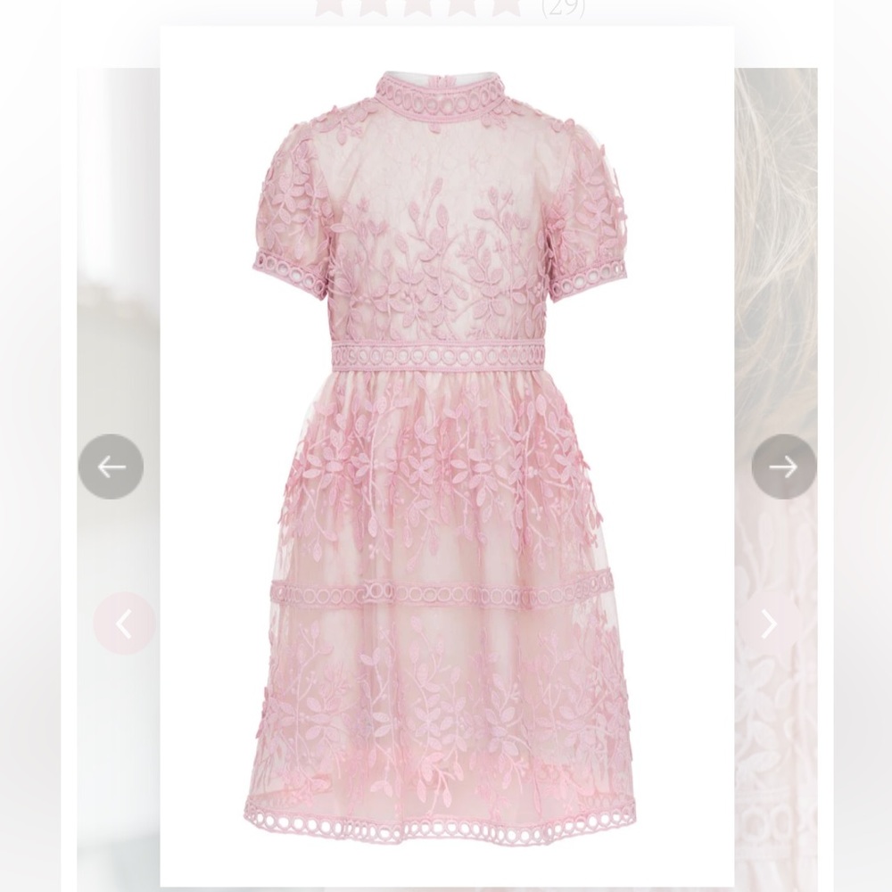 Ivy City Co. Girls Mini Sicily Dress in pink. Size 4-5.